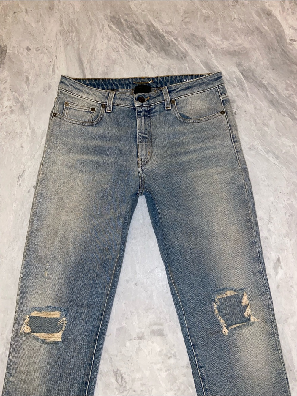Saint Laurent 2015 Distressed Slim Jeans